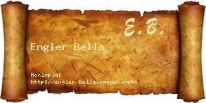 Engler Bella névjegykártya